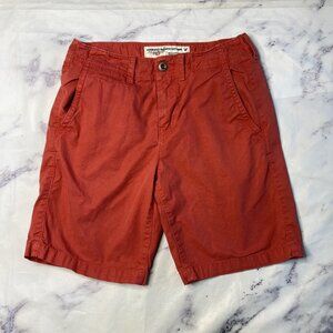 American Eagle Red Prep Chino Shorts Mens Size 30 Preppy Khaki M102